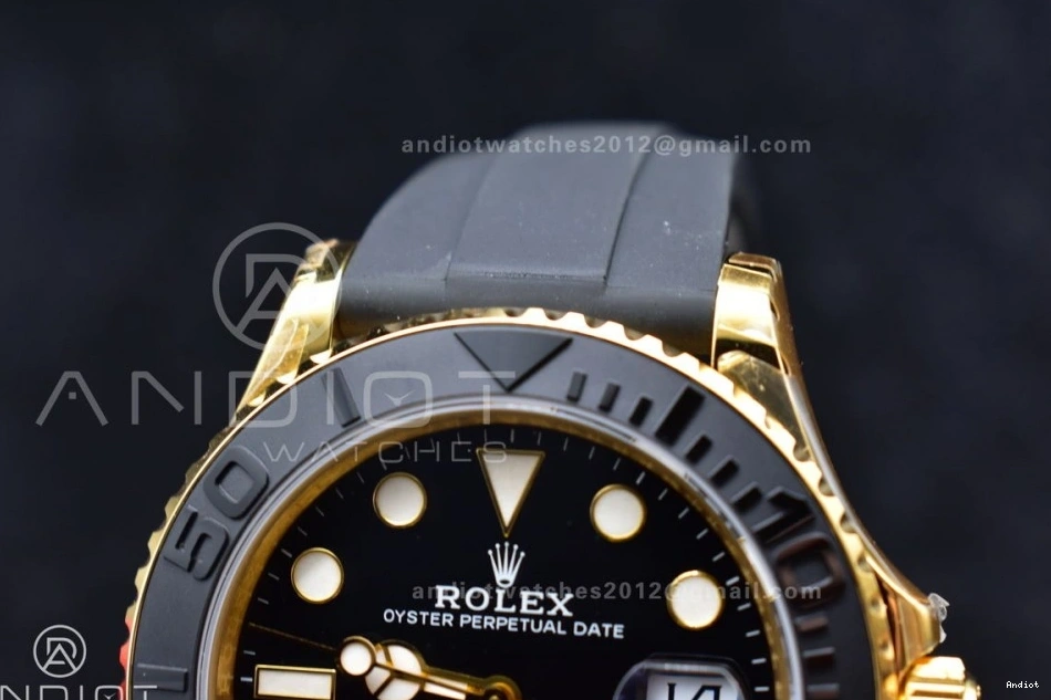 Black Ceramic 1:1 on 3D Edition Best Rubber Strap Yacht-Master VSF VS3235 42mm Black Bezel 226658 0410